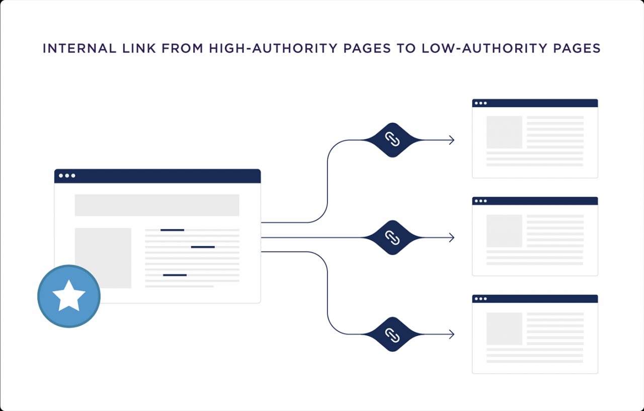 Link interno de páginas de alta autoridade para páginas de baixa autoridade