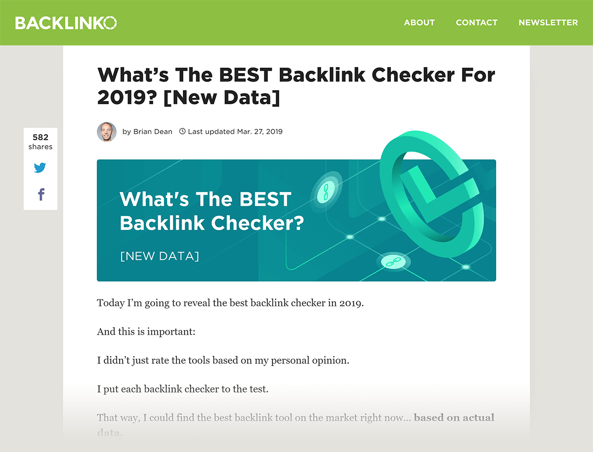 Backlinko Melhor postagem do Backlink Checker